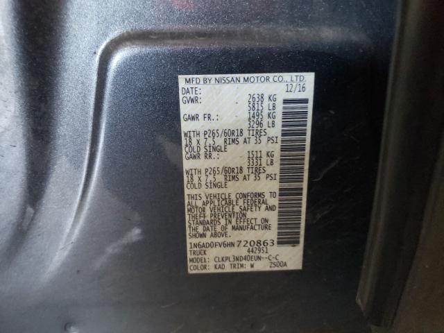 2017 NISSAN FRONTIER S 1N6AD0FV6HN720863