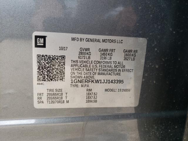 2018 CHEVROLET TRAVERSE L 1GNERFKW1JJ143395