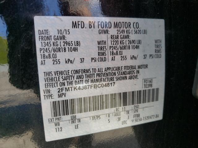 2015 FORD EDGE SEL 2FMTK4J87FBC04817