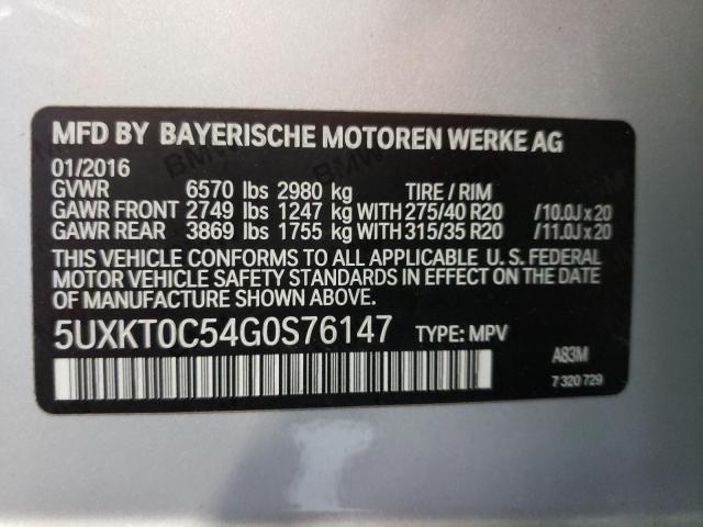 2016 BMW X5 XDR40E 5UXKT0C54G0S76147