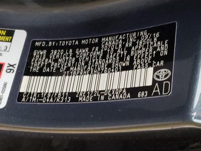 2017 TOYOTA COROLLA LE 2T1BPRHEXHC760401
