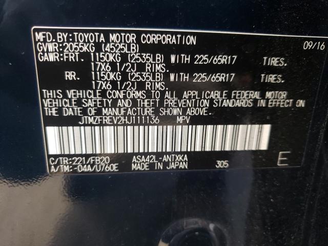 2017 TOYOTA RAV4 LE JTMZFREV2HJ111136