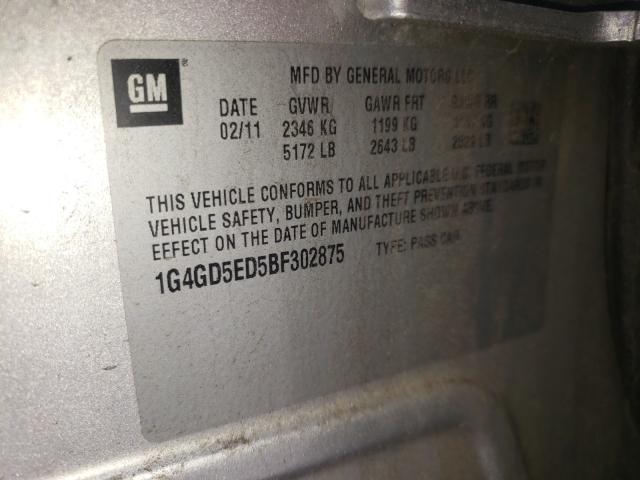 2011 BUICK LACROSSE C 1G4GD5ED5BF302875