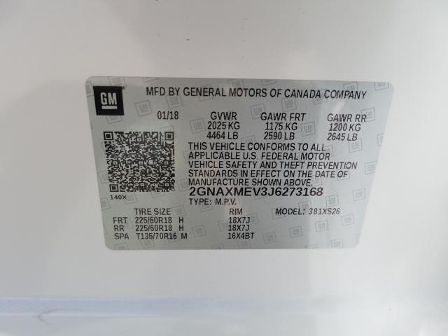 2018 CHEVROLET EQUINOX PR 2GNAXMEV3J6273168