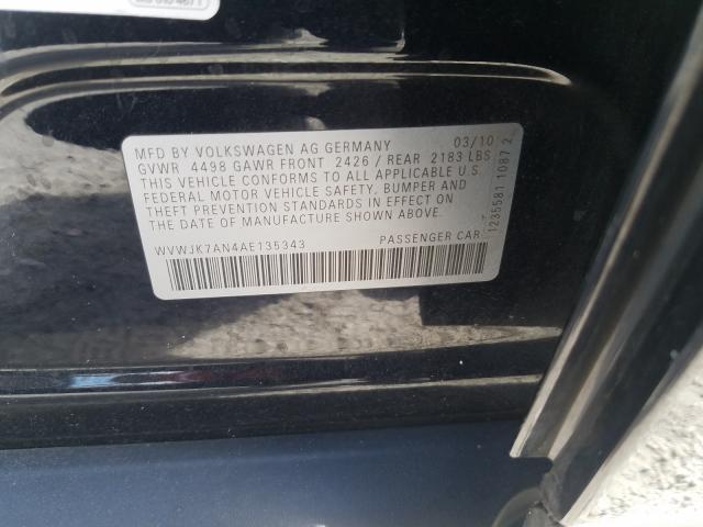 2010 VOLKSWAGEN PASSAT KOM WVWJK7AN4AE135343