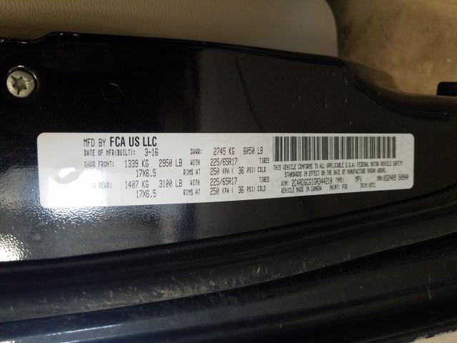 2016 DODGE GRAND CARA 2C4RDGCG1GR344210