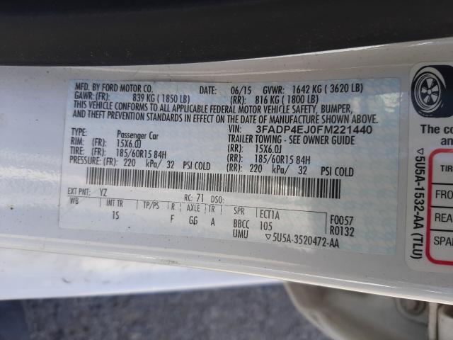 2015 FORD FIESTA 3FADP4EJ0FM221440