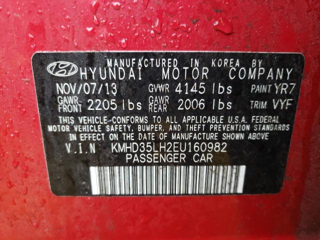 2014 HYUNDAI ELANTRA GT KMHD35LH2EU160982