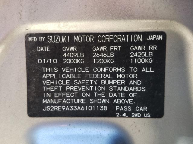 2010 SUZUKI KIZASHI SE JS2RE9A33A6101138