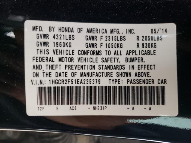 2014 HONDA ACCORD SPO 1HGCR2F51EA235379