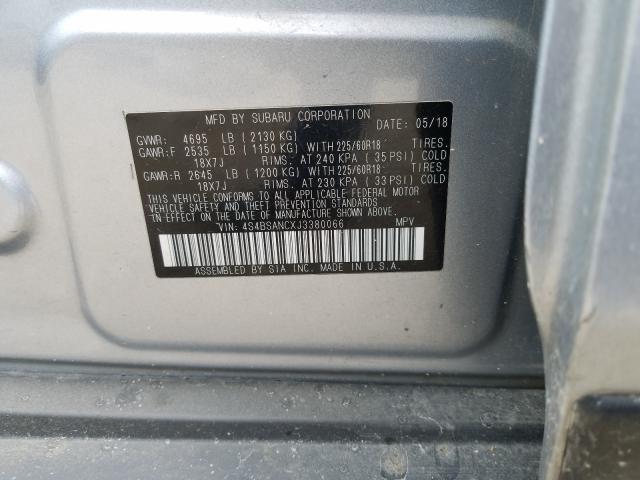2018 SUBARU OUTBACK 2. 4S4BSANCXJ3380066