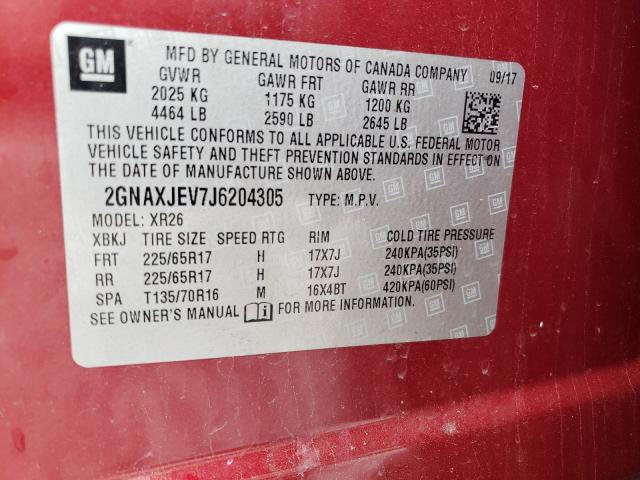2018 CHEVROLET EQUINOX L 2GNAXJEV7J6204305