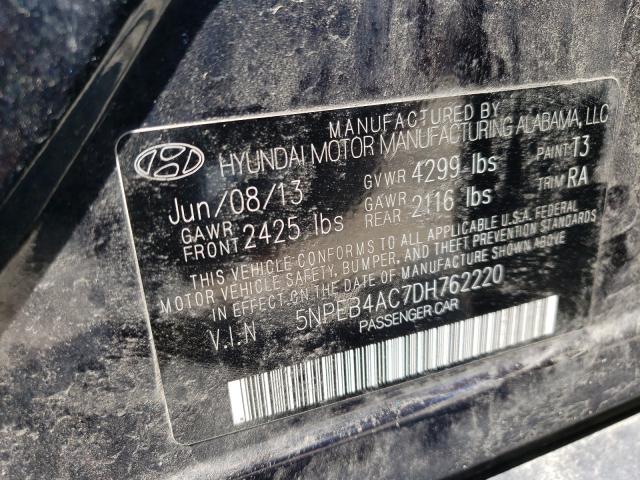 2013 HYUNDAI SONATA GLS 5NPEB4AC7DH762220