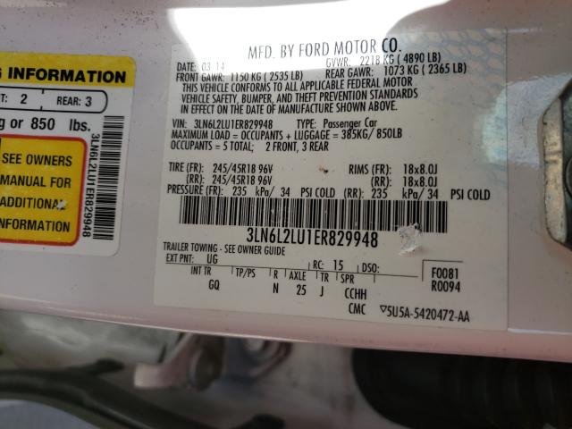2014 LINCOLN MKZ HYBRID 3LN6L2LU1ER829948