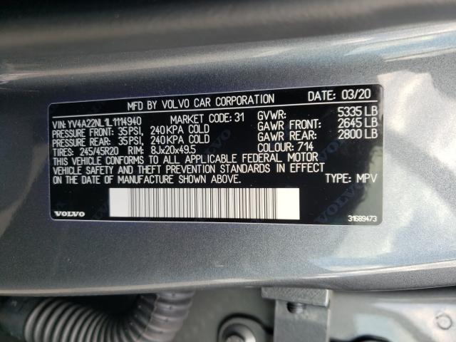 2020 VOLVO V90 CROSS YV4A22NL1L1114940