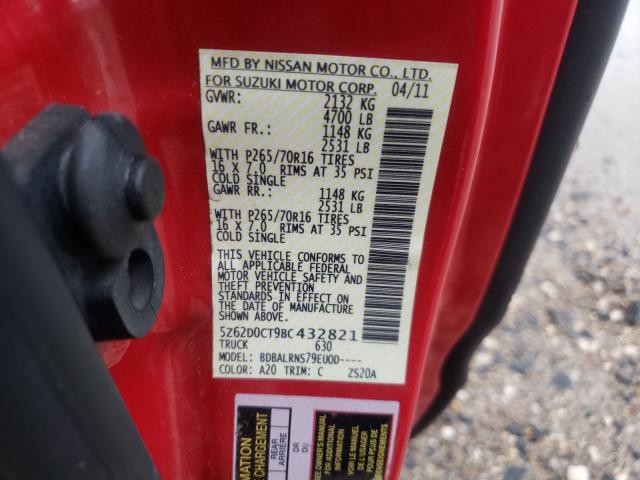 2011 SUZUKI EQUATOR BA 5Z62D0CT9BC432821