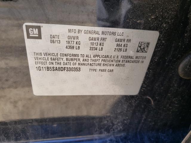 2013 CHEVROLET MALIBU 1G11B5SA8DF330353