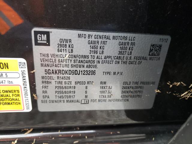 2013 BUICK ENCLAVE 5GAKRDKD9DJ123206