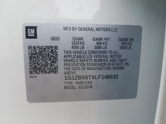 2020 CHEVROLET MALIBU LS 1G1ZB5STXLF149032