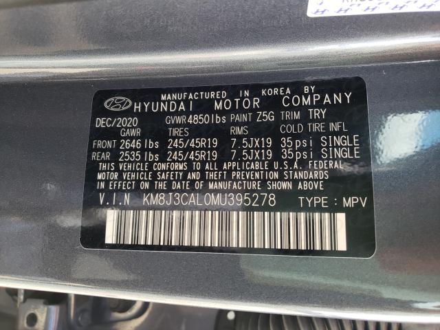 2021 HYUNDAI TUCSON LIM KM8J3CAL0MU395278