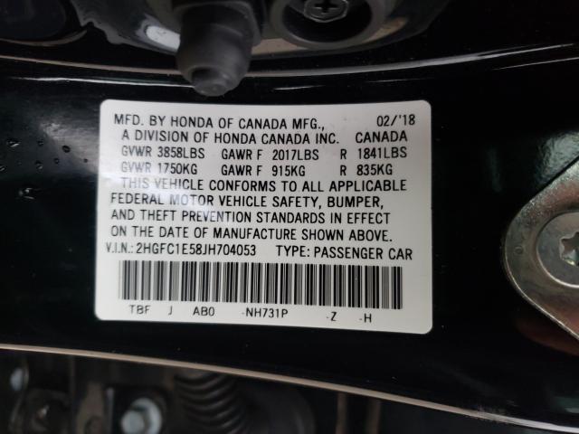 2018 HONDA CIVIC SI 2HGFC1E58JH704053