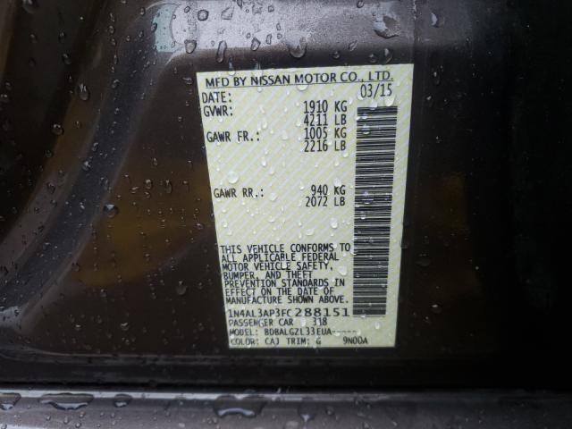 2015 NISSAN ALTIMA 2.5 1N4AL3AP3FC288151