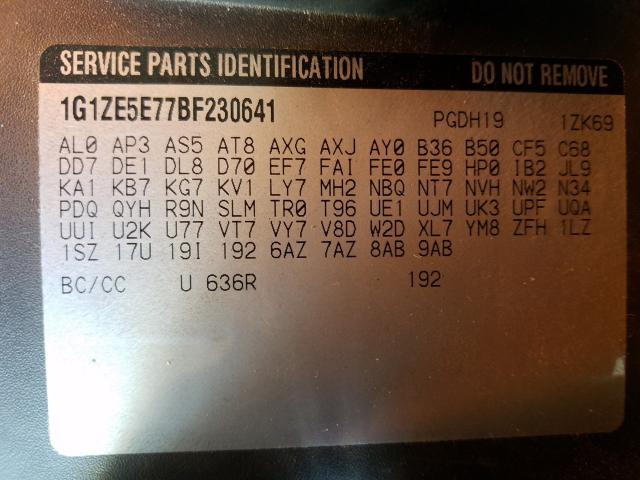 2011 CHEVROLET MALIBU LTZ 1G1ZE5E77BF230641