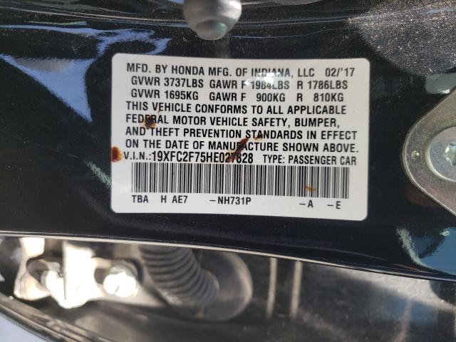 2017 HONDA CIVIC EX 19XFC2F75HE027828