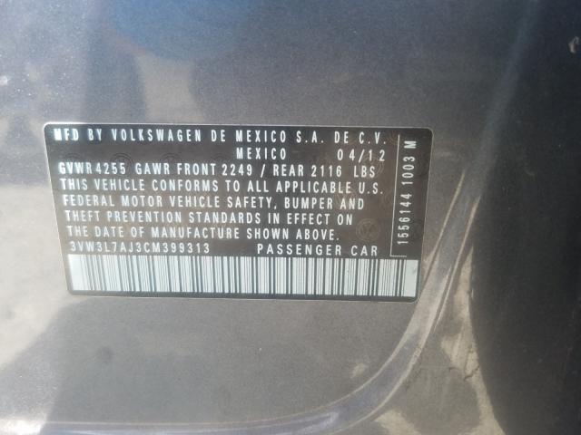 2012 VOLKSWAGEN JETTA TDI 3VW3L7AJ3CM399313