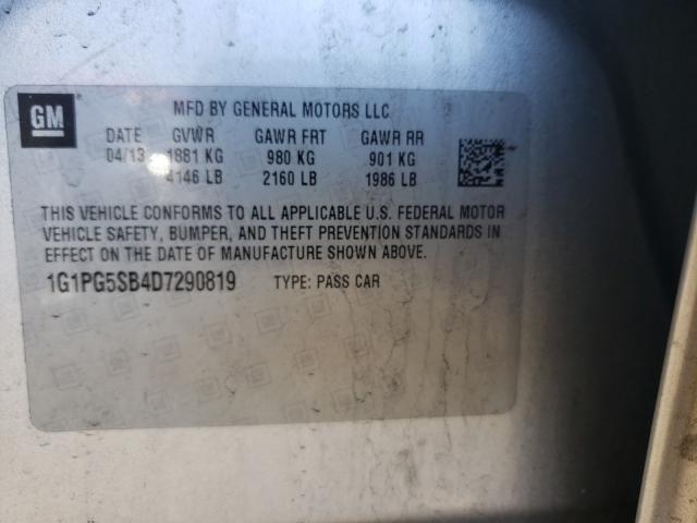 2013 CHEVROLET CRUZE LTZ 1G1PG5SB4D7290819