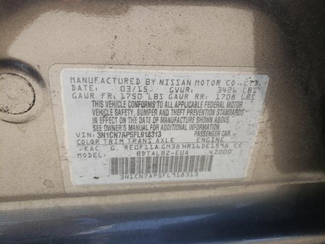 2015 NISSAN VERSA S 3N1CN7AP5FL918313
