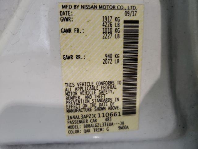 2018 NISSAN ALTIMA 2.5 - 1N4AL3AP2JC110661