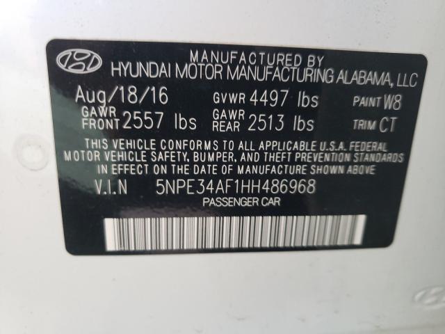 2017 HYUNDAI SONATA SPO 5NPE34AF1HH486968