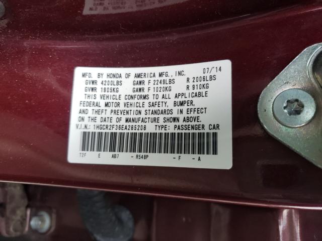 2014 HONDA ACCORD LX 1HGCR2F36EA285208