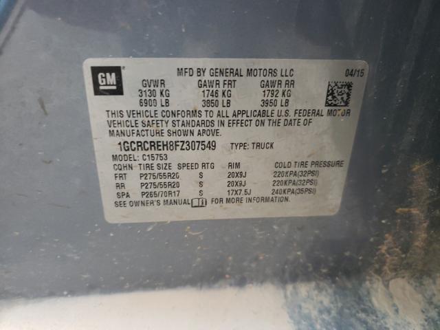 2015 CHEVROLET SILVERADO 1GCRCREH8FZ307549
