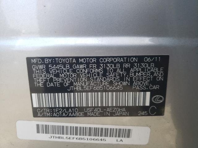 2011 LEXUS LS 460 JTHBL5EF6B5106645