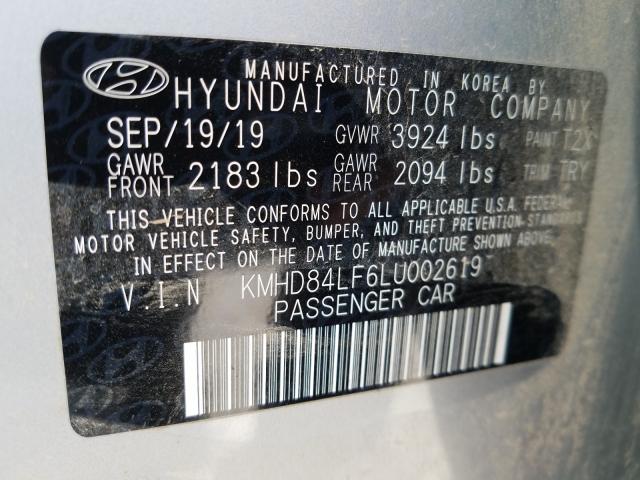 2020 HYUNDAI ELANTRA SE KMHD84LF6LU002619