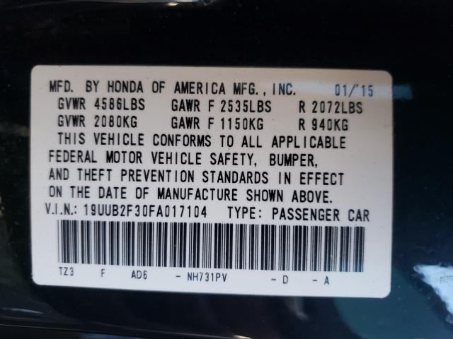 2015 ACURA TLX 19UUB2F30FA017104