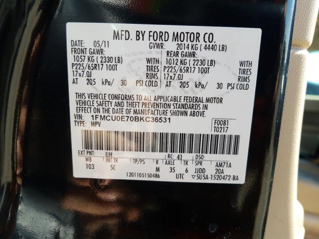 2011 FORD ESCAPE LIM 1FMCU0E70BKC36531