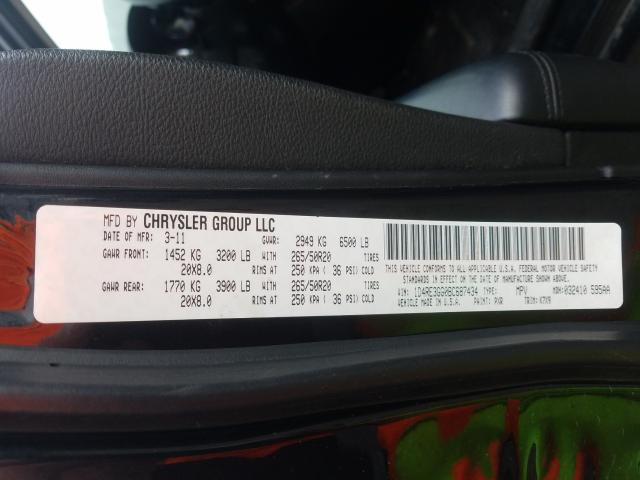 2011 DODGE DURANGO HE 1D4RE3GG0BC687434
