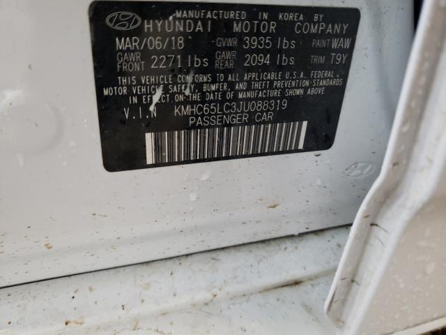 2018 HYUNDAI IONIQ BLUE KMHC65LC3JU088319
