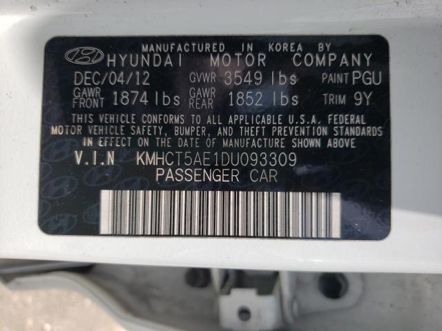 2013 HYUNDAI ACCENT GLS KMHCT5AE1DU093309