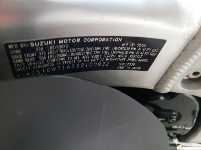 2005 SUZUKI GSX1300 RK JS1GW71A652100932