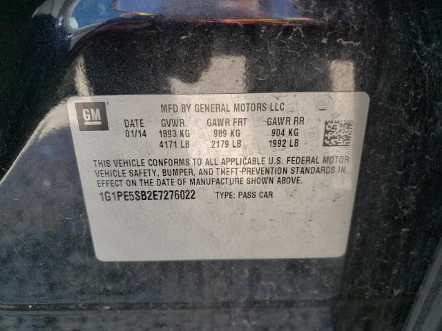 2014 CHEVROLET CRUZE LT 1G1PE5SB2E7276022