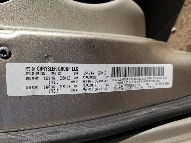 2012 CHRYSLER TOWN & COU 2C4RC1BG3CR368942