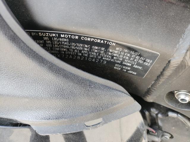 2008 SUZUKI GSX1300 R JS1GX72A282104279