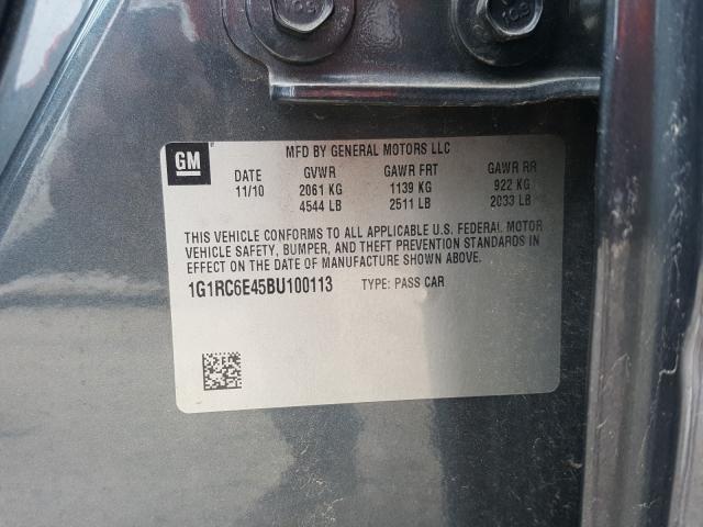 2011 CHEVROLET VOLT 1G1RC6E45BU100113