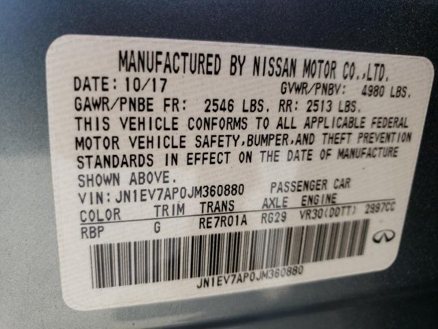 2018 INFINITI Q50 LUXE JN1EV7AP0JM360880