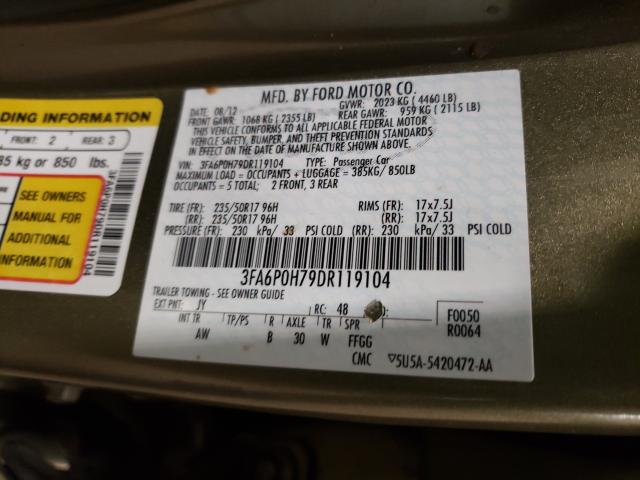 2013 FORD FUSION SE 3FA6P0H79DR119104