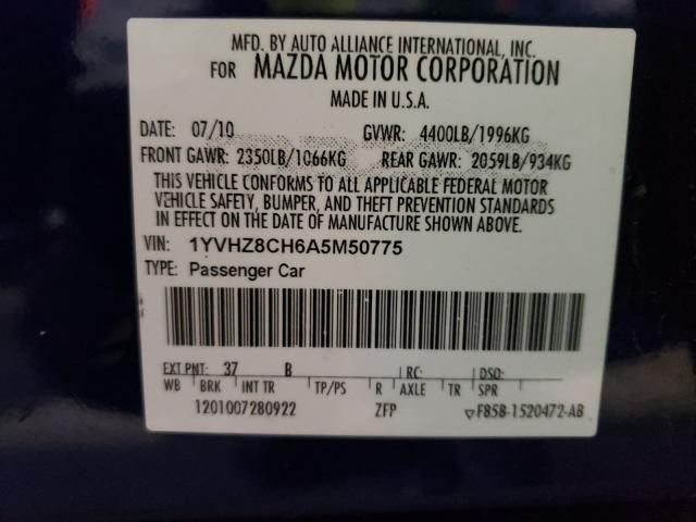 2010 MAZDA 6 I 1YVHZ8CH6A5M50775